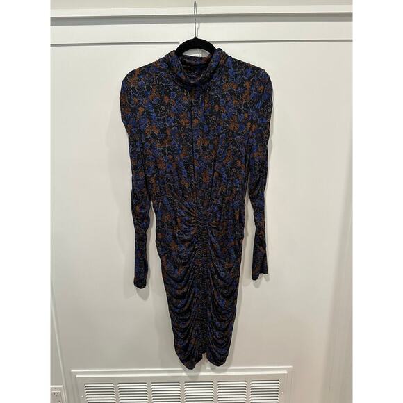 NWT Veronica Beard Gretna Dress Sapphire Multi Print Size L - Picture 3 of 12